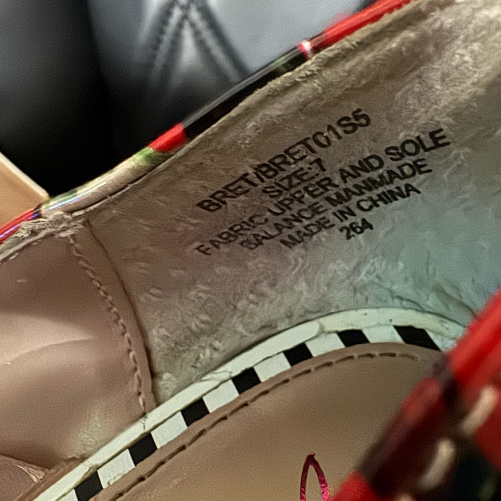 Betsey Johnson Red and White Floral Patent High Heel Pumps - Picture 4 of 6